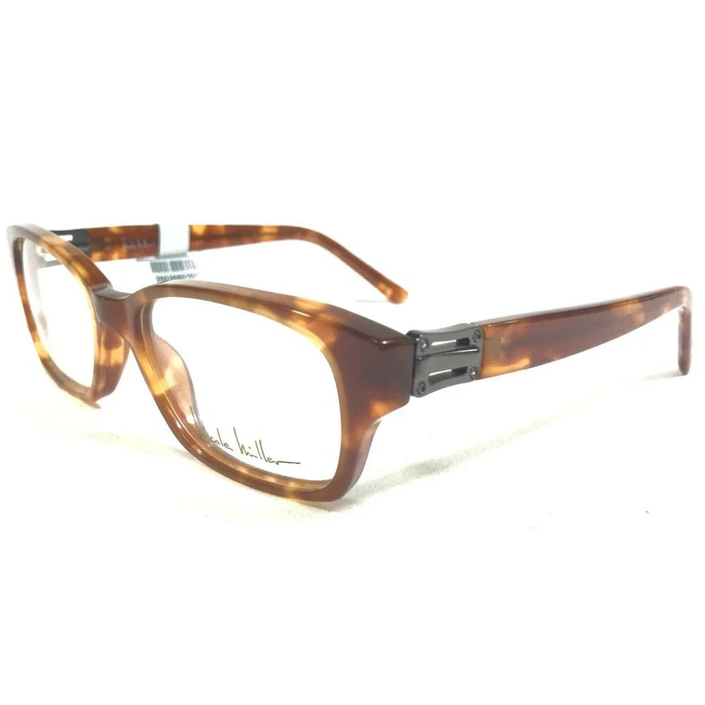 Nicole Miller Eyeglasses Frames BROOME C01 Brown Tortoise Thick Rim 50-16-135